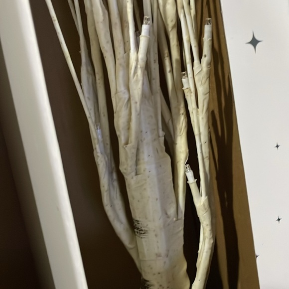 Indoor Christmas Light Up LED Faux Birch Trees, 24” - Picture 2 of 10